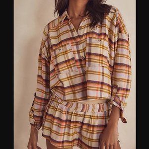 Free People Wrapped In Flannel Set L